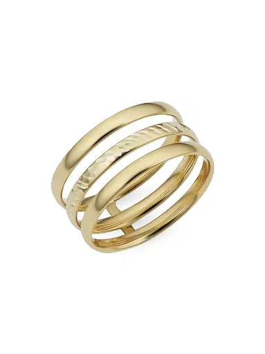 Oradina Women's 14K Yellow Solid Gold Triple Threat Ring - Yellow Gold | Thumbnail 1 Oradina Women's 14K Yellow Solid Gold Triple Threat Ring - Yellow Gold | Thumbnail 1