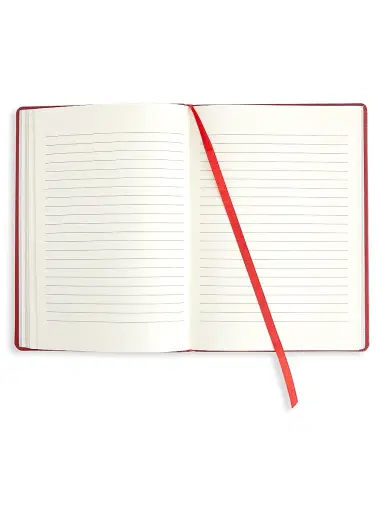 Royce New York Women's Contemporary Leather Journal - Red | Thumbnail 2