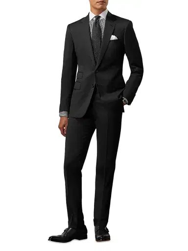 Ralph Lauren Purple Label Men's Gregory Wool Serge Suit - Black - Size 46 | Thumbnail 2 Ralph Lauren Purple Label Men's Gregory Wool Serge Suit - Black - Size 46 | Thumbnail 2