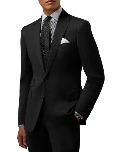 Ralph Lauren Purple Label Men's Gregory Wool Serge Suit - Black - Size 46 | Thumbnail 3 Ralph Lauren Purple Label Men's Gregory Wool Serge Suit - Black - Size 46 | Thumbnail 3