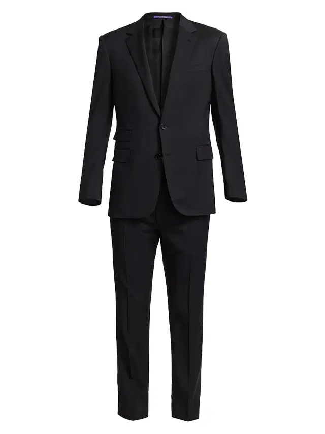 Men's Gregory Wool Serge Suit - Black