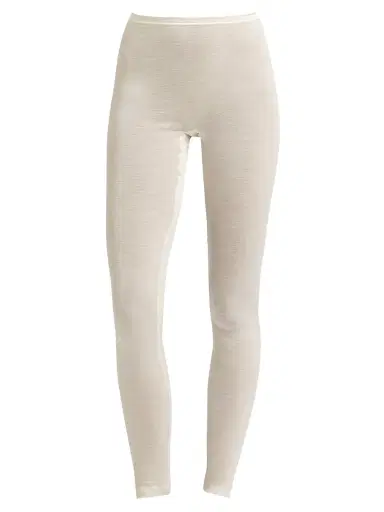 Hanro Women's Wool & Silk Leggings - White - Size Large | Thumbnail 3 Hanro Women's Wool & Silk Leggings - White - Size Large | Thumbnail 3