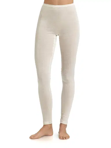 Hanro Women's Wool & Silk Leggings - White - Size Large | Thumbnail 1 Hanro Women's Wool & Silk Leggings - White - Size Large | Thumbnail 1
