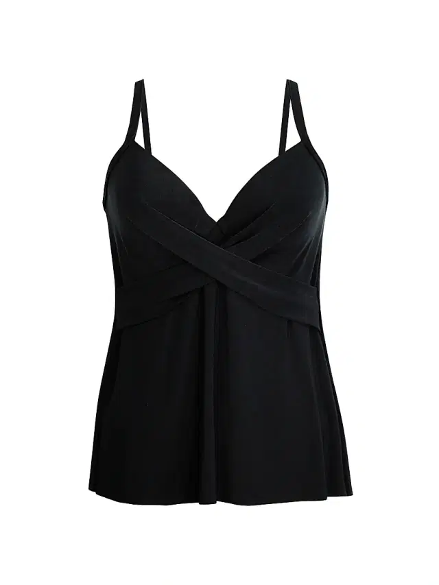 Women's Rock Solid Allura Tankini Top - Black
