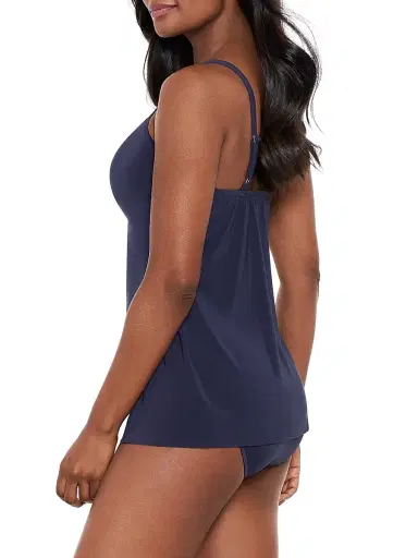 Miraclesuit Swim Women's Rock Solid Marina Tankini Top - Midnight Blue - Size 16 | Thumbnail 3