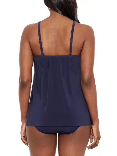 Miraclesuit Swim Women's Rock Solid Marina Tankini Top - Midnight Blue - Size 16 | Thumbnail 4
