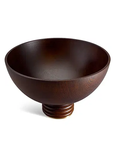 L'Objet Atelier Alhambra Wooden Bowl - Smoked Ash Small | Thumbnail 2 L'Objet Atelier Alhambra Wooden Bowl - Smoked Ash Small | Thumbnail 2