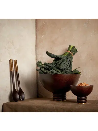 L'Objet Atelier Alhambra Wooden Bowl - Smoked Ash Small | Thumbnail 7 L'Objet Atelier Alhambra Wooden Bowl - Smoked Ash Small | Thumbnail 7