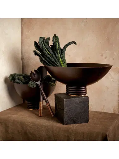 L'Objet Atelier Alhambra Wooden Bowl - Smoked Ash Small | Thumbnail 9 L'Objet Atelier Alhambra Wooden Bowl - Smoked Ash Small | Thumbnail 9