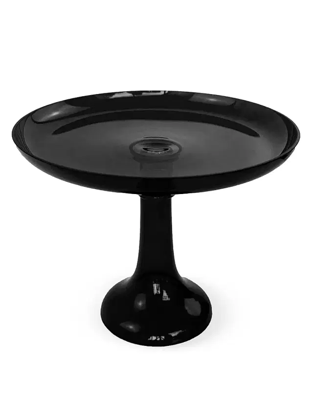 Estelle Colored Glass Cake Stand - Lavender