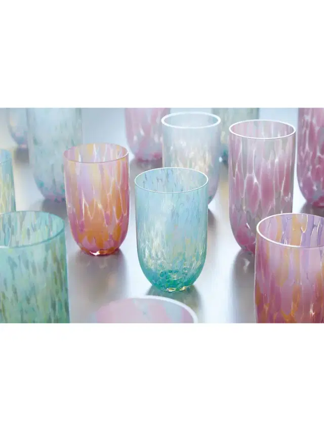 Sip Sip Confetti Drinking Glass - Pink