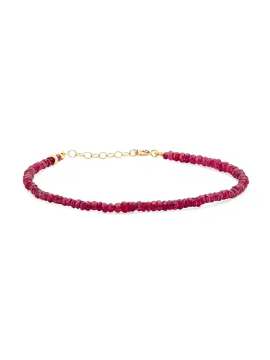 Jia Jia Women's Birthstone 14K Yellow Gold & Gemstone Beaded Bracelet - January | Thumbnail 1 Jia Jia Women's Birthstone 14K Yellow Gold & Gemstone Beaded Bracelet - January | Thumbnail 1