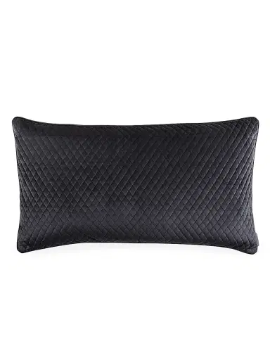 Lili Alessandra Valentina Quilted Velvet Pillow - Black 26 x 26 | Thumbnail 3 Lili Alessandra Valentina Quilted Velvet Pillow - Black 26 x 26 | Thumbnail 3