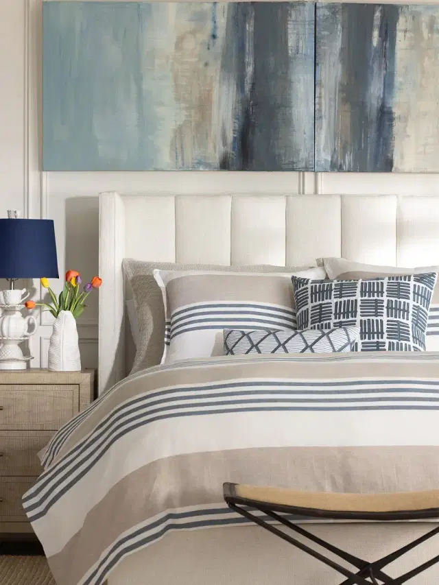 Newport Euro Pillow - Blue Natural