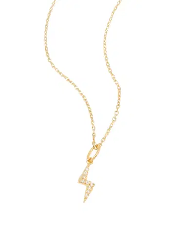 brook & york Women's Adeline Bolt 14K-Gold Vermeil & White Topaz Pendant Necklace - Gold | Thumbnail 2 brook & york Women's Adeline Bolt 14K-Gold Vermeil & White Topaz Pendant Necklace - Gold | Thumbnail 2
