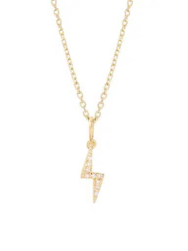 brook & york Women's Adeline Bolt 14K-Gold Vermeil & White Topaz Pendant Necklace - Gold | Thumbnail 3 brook & york Women's Adeline Bolt 14K-Gold Vermeil & White Topaz Pendant Necklace - Gold | Thumbnail 3