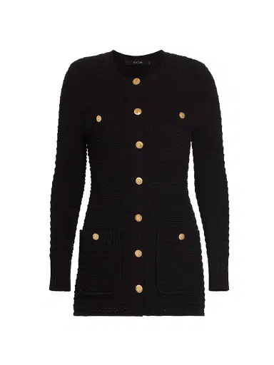 Toccin Women's Constance Knit Jacket - Jet | Thumbnail 1 Toccin Women's Constance Knit Jacket - Jet | Thumbnail 1