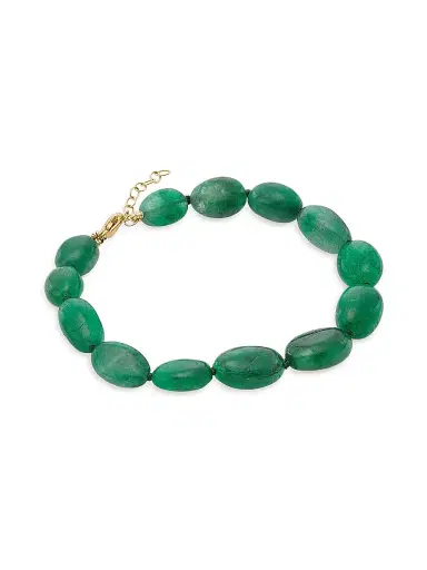 Jia Jia Women's Arizona 14K Yellow Gold & Emerald Quartz Beaded Bracelet - Green | Thumbnail 1 Jia Jia Women's Arizona 14K Yellow Gold & Emerald Quartz Beaded Bracelet - Green | Thumbnail 1