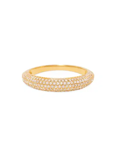 brook & york Women's Marian 14K-Yellow-Gold Vermeil & Cubic Zirconia Domed Ring - Gold | Thumbnail 2