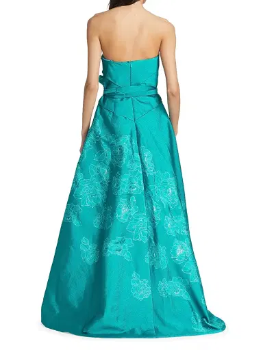 Rene Ruiz Collection Women's Strapless Floral-Embroidered Gown | Thumbnail 5 Rene Ruiz Collection Women's Strapless Floral-Embroidered Gown | Thumbnail 5