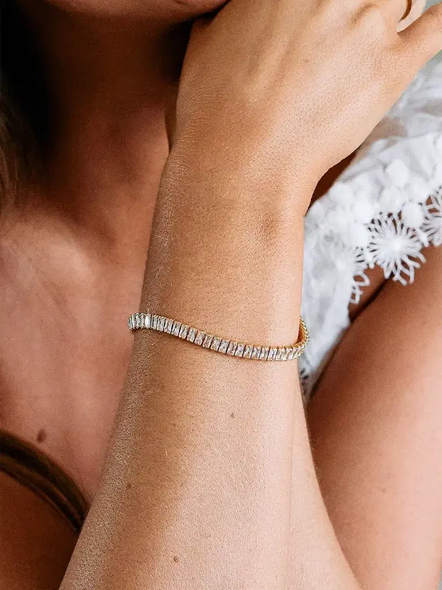 Women's Priya 14K-Gold Vermeil & Cubic Zirconia Tennis Bracelet - Gold