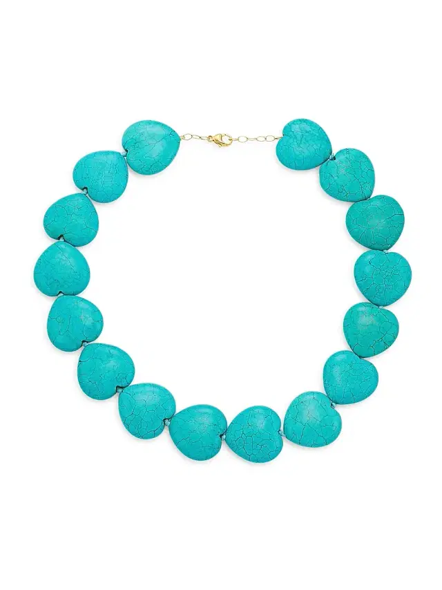 Women's Turquoise Jumbo Heart Necklace - Turquoise