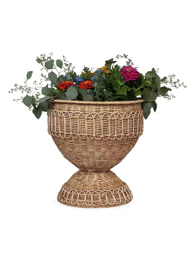 Juliska Provence Rattan Medium Urn - White Wash | Thumbnail 2