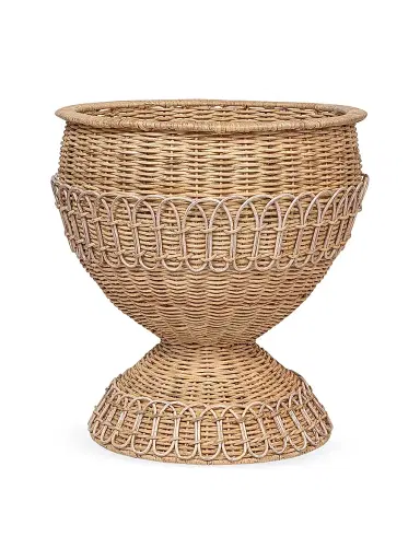 Juliska Provence Rattan Medium Urn - White Wash | Thumbnail 1