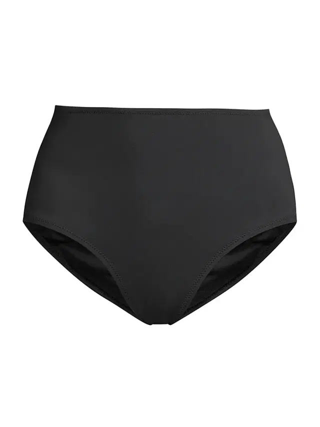 Women's High-Waisted Bikini Bottom - Black