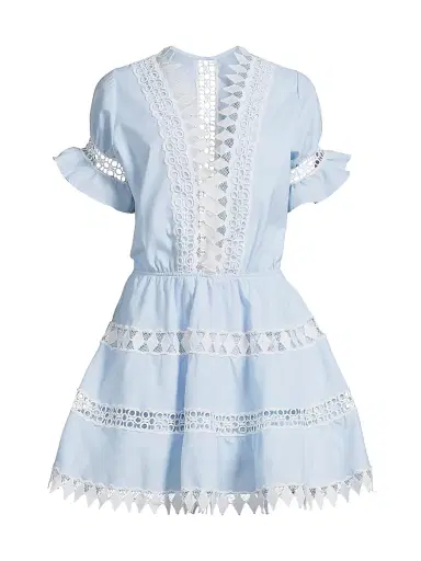 Peixoto Women's Ora Embroidered Mini Dress - Blue White - Size XL | Thumbnail 1 Peixoto Women's Ora Embroidered Mini Dress - Blue White - Size XL | Thumbnail 1