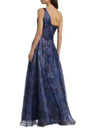 Rene Ruiz Collection Women's Floral One-Shoulder Organza Gown | Thumbnail 5 Rene Ruiz Collection Women's Floral One-Shoulder Organza Gown | Thumbnail 5