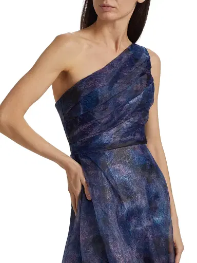Rene Ruiz Collection Women's Floral One-Shoulder Organza Gown | Thumbnail 6 Rene Ruiz Collection Women's Floral One-Shoulder Organza Gown | Thumbnail 6