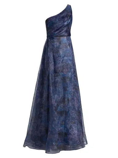 Rene Ruiz Collection Women's Floral One-Shoulder Organza Gown | Thumbnail 1 Rene Ruiz Collection Women's Floral One-Shoulder Organza Gown | Thumbnail 1