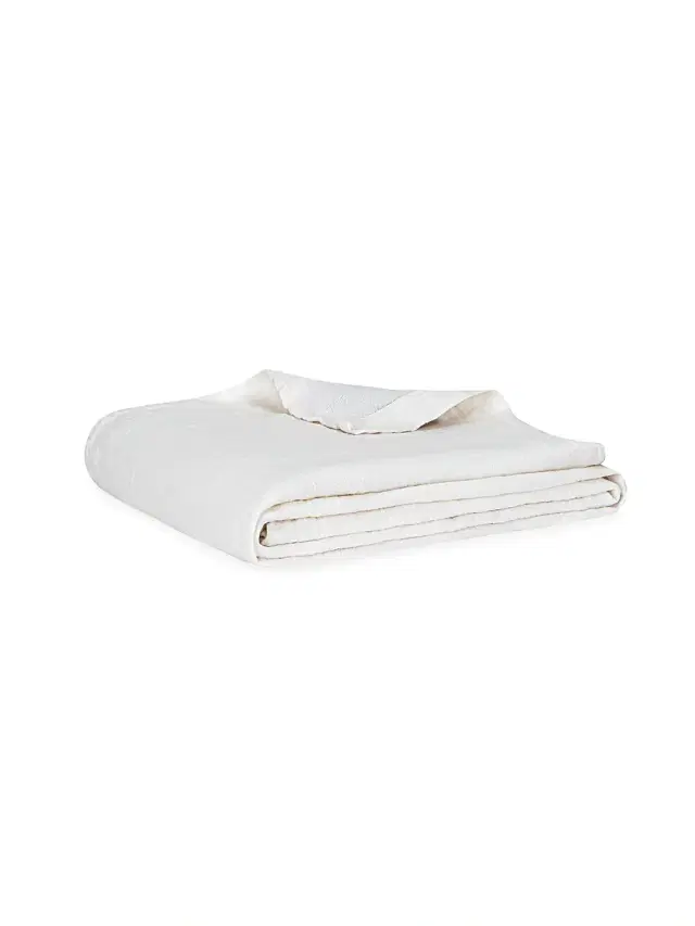 Lands Downunder Winslow Linen Blanket - White King
