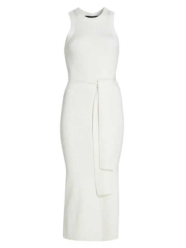 Toccin Women's Logan Rib-Knit Sleeveless Midi-Dress - Optic