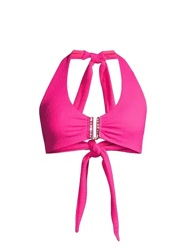 Change of Scenery Women's Melissa Halter U-Ring Bikini Top - Shocking Pink | Thumbnail 1