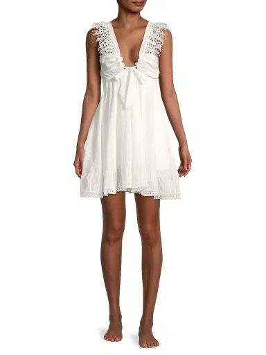 Peixoto Women's Farrah Lace Trim Mini Dress - Ferra Stripe - Size XL | Thumbnail 2