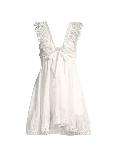 Peixoto Women's Farrah Lace Trim Mini Dress - Ferra Stripe - Size XL | Thumbnail 1