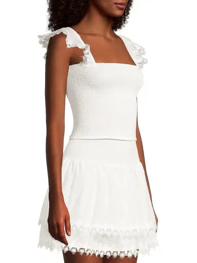 Peixoto Women's Mariel Smocked Tank Top - White - Size XL | Thumbnail 4 Peixoto Women's Mariel Smocked Tank Top - White - Size XL | Thumbnail 4