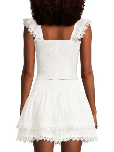 Peixoto Women's Mariel Smocked Tank Top - White - Size XL | Thumbnail 5 Peixoto Women's Mariel Smocked Tank Top - White - Size XL | Thumbnail 5