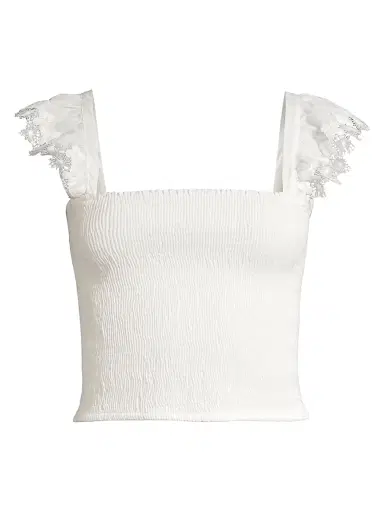 Peixoto Women's Mariel Smocked Tank Top - White - Size XL | Thumbnail 1 Peixoto Women's Mariel Smocked Tank Top - White - Size XL | Thumbnail 1