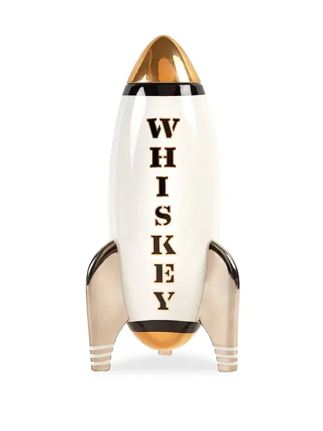 Jonathan Adler Whiskey Rocket Decanter - Gold