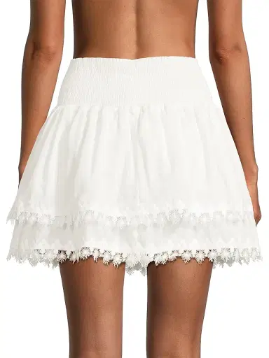 Peixoto Women's Belle Smocked Tiered Miniskirt - White - Size XL | Thumbnail 5 Peixoto Women's Belle Smocked Tiered Miniskirt - White - Size XL | Thumbnail 5