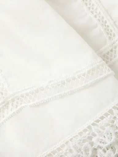 Peixoto Women's Raja Lace-Trimmed Romper - White - Size Large | Thumbnail 6