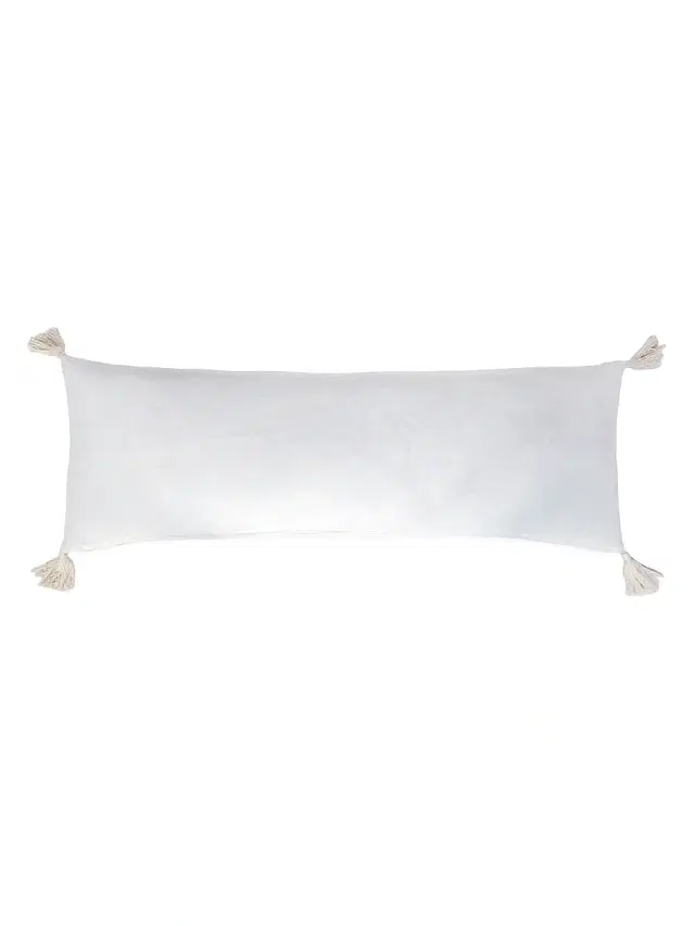 Pom Pom at Home Bianca Tassel-Embellished Velvet Pillow - White 20 x 20
