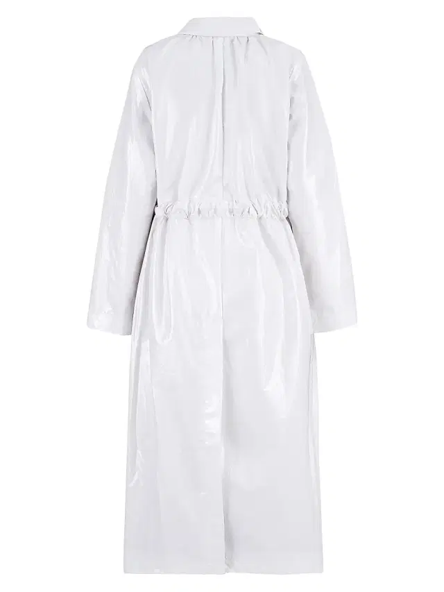 Jane Post Women's Belted Slicker Coat - Arctic White