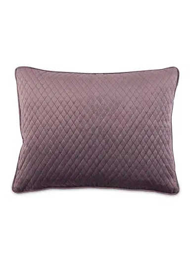 Lili Alessandra Valentina Velvet Quilted Pillow - Smokey Blue King | Thumbnail 1