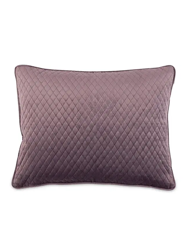 Lili Alessandra Valentina Velvet Quilted Pillow - Smokey Blue King