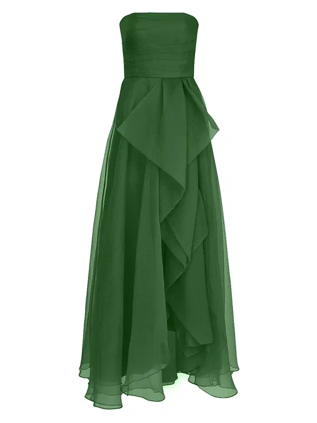 Theia Women's Teresa Draped Tulle Gown - Thorn
