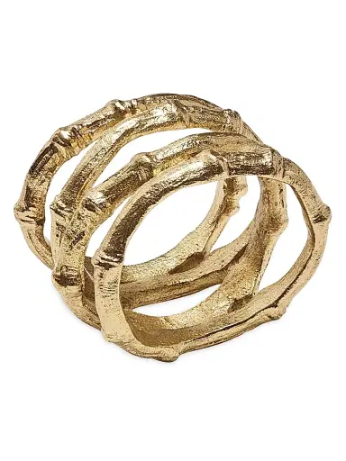 Kim Seybert Bamboo Napkin Ring - Gold | Thumbnail 3